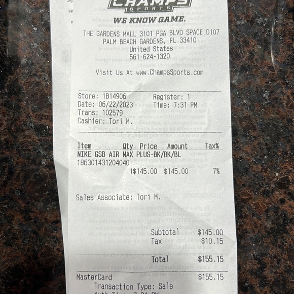 Nike Air Mac Plus sz 4Y with box and receipt - Picture 6 of 6